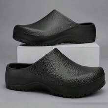 男女通用防滑厨师鞋 - 高品质、耐用的厨房工作鞋，配有加固鞋底、黑色 EVA 材料、脚跟支撑和纹理抓地力，全天舒适，厨房鞋 | 低帮运动鞋 | 纹理抓地力鞋