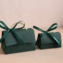 5/10 buc pungă de cadou cu perle artificiale, pungă de ambalaj simplă pentru petrecere, cutie de cadou din hârtie cu mâner perlat, cutie de flori cu imprimare tipografie, pungi mini de ambalare, cutie de ambalare cadou roz rafinat