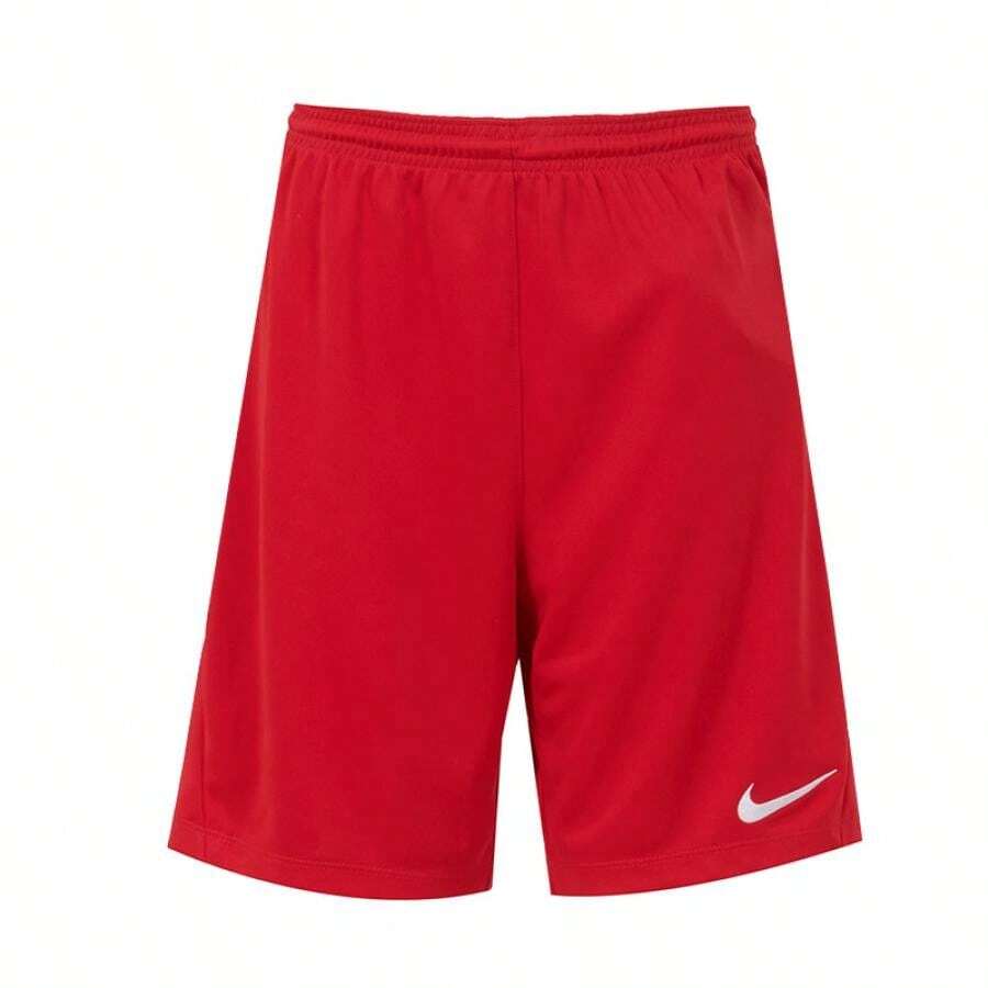 Nike Quần short dệt kim cho trẻ em, quần dài thường ngày mềm mại và thoải mái, quần short thể thao màu trơn HF0531-657 - Đại học Đỏ - Xem 1