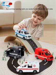 1pc + Inertial Sliding Car + Ambulance + Fire Truck + Car + 4-Door Toy Car + Model Car + Birthday Gift