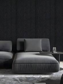 1 Roll 1m/3m/5m Retro Black Striped Geometric Pattern Minimalist Style Wallpaper, Suitable For Home Renovation, Room Decor, Cabinet Refurbishing, Bathroom Decor, Waterproof, Stain-Resistant, Vinyl Coated, Non-Transparent, Covers Stains, Flexible, Tear-Resistant, Easy To Clean, Self-Adhesive Wall Paper Wall Stickers Wall Decor Wallpaper Peel And Stick