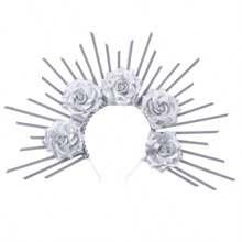 1pc Fantherin Mary Halo Crown Headband Goddess Zip Tie Spiked Halo Crown Halloween Costume Headpiece Headdress For Cosplay Party