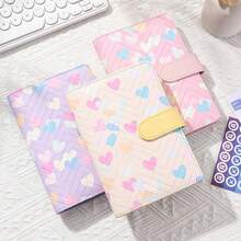 A6 PU Leather Binder 6-Ring Notebook, Stylish Design, Personal Notebook Binder Cover, Can Be Used For Cash Budget Storage Shell, Album Shell,For School Supplies,Back To School