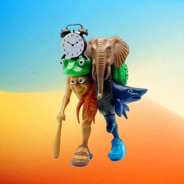 Italian Brainrot Action Figures Set, Tralalero Tralala Meme Shark Figures, Funny Tung Tung Tung Sahur Brainrot, Shark In Sneakers Viral AI Brainrot Animals Figurines