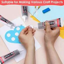 15/50/110支装 B-7000 水晶胶套装，透明 B-7000 超级珠宝胶，带镊子。工业粘合剂，透明工业粘合剂，适用于织物、DIY 手工艺品、手机维修、珠宝制作、水晶宝石、艺术石、木材和玻璃。