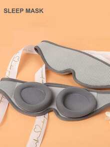 1pc New 3D Eye Mask, Sleep Blackout Uncompressed Eye Socket Adjustable Unisex All Season Home Use