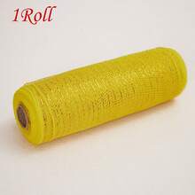 1/2 Rolls Deco Mesh Ribbon - 10inch X 30 Feet Each Roll Metallic Foil Mesh Ribbon For Wedding, Birthday,Halloween, Thanksgiving, Christmas, New Year DIY Gift Decorationand Home Decorating