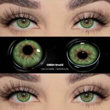 1 Pair Of Multi-Colored Contact Lenses For Eye Makeup To Enlarge The Eyes, Once A Year, 14.5mm Diameter, 42% Water Content, Long-Lasting And Comfortable Wearing, Suitable For Daily Dates, Summer Festivals, Parties, Events And Celebrations Cosmetic Role-Play - Yearly Disposable - View 5
