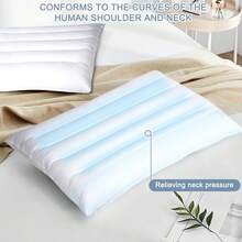MINUPWELL Ultra Flat Pillows For Sleeping Thin, 2.5" Height Ultra Thin Pillows, Slim Bed Pillows For Stomach Sleeper, Standard Size -18x26 In - 7D Fiber - 2 PC - Standard(2PC) - View 5