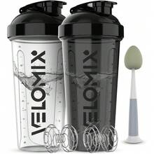2 Pack 28oz Fitness Shaker Bottles With Stainless Steel Whisk Balls, Leakproof Protein Mixer Cup For Gym Workout School Travel, Includes Cleaning Brush & Wide Mouth Design For Easy Mixing - 刷牙 - 查看 1
