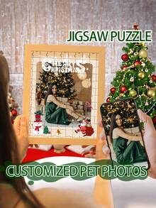 Customized Photo Puzzle Frame, DIY Wooden Frame Puzzle, Personalized Gift, Upload Your Own Photos To Create Portraits, Home Decor And Memorabilia, Commemorative Gift For Friends, Anniversary Gift - Multicolor - View 11