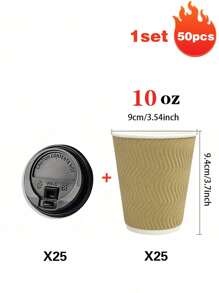 8/12/16 Oz Portable Disposable Corrugated Paper Cup With Lid Coffee Cup 5/10/20 Set Of Corrugated Wall Insulated Coffee Cups, Suitable For Hot/Cold Drinks, Takeaway Drinking Cups, Suitable For Family Office Coffee Shop Party Trips (Multi-Color Optional)