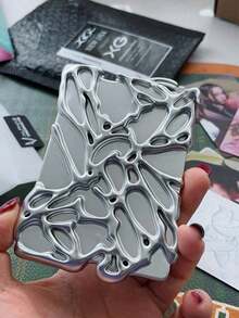 1pc, Silver, Resin, Metal Style, Modeling, Photo Card Holder, Pop, Album, Photo Protection Card Holder, Suitable, 6.5*9.5cm/2.56*3.74 Inch Photo Back To School,Straykids,Skz,Straykids Kpop