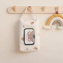 1pc Minimalist & Practical Multi-Function Bear & Leaf Wet Wipes Storage Pouch