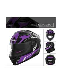 Casco de Motocicleta de Protección Integral: Cara Completa para Seguridad y Comodidad en Tu Jornada.UNIWINI - Morado - Ver 8