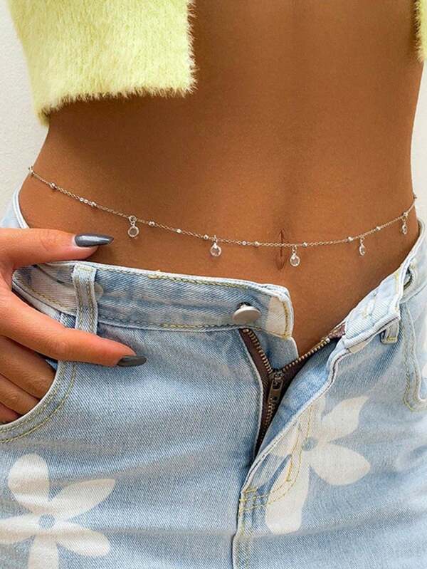 1 pezzo Catena per vita da donna minimalista in finto cristallo, regalo di sorpresa, idea regalo per le vacanze