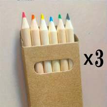 30/60 支迷你彩色铅笔，预先削尖，6 种鲜艳的柔和色彩，每盒 6 支，HB 硬度，1.0-1.9 毫米线径，轻巧便携 - 非常适合学校、教室和绘画用品、彩色铅笔套装、返回学校、学校用品、美术用品、绘画用品、学校用品、绘画、素描、素描、绘画、写作、写作、生日祝贺、文具、 - 彩色 - 查看 15