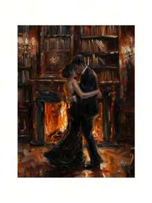 Paint By Number For Adults Beginner, DIY Gift Canvas Painting Kits,A Pair Of Lovers Are Dancing Oil Painting Kit, DIY Paint Adult Crafts For Gift Home Wall 16x20inch