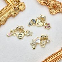 1PC Copper Plated 18K Gold Multi Accessory DIY Bead Pendant With Themes Of Global Travel And Marine Life, Used To Make Women's Jewelry Necklaces And Bracelets, Suitable For Daily Wear