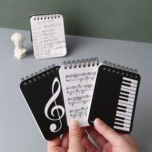 A7 音乐手风琴笔记本 - 适合创意学生记录文学钢琴乐谱作品 - 便携式极简记事本，可用于办公备忘录 - 均碼 - 查看 6