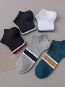 10双男士条纹休闲日常运动短袜 - 彩色 - 查看 2