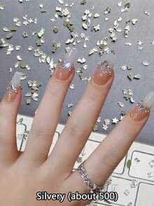 QPRETTY DU 100Pcs/500Pcs/600Pcs/1000Pcs 2-3Mm Mixed Shape Nail Resin Mini Flat Bottom Shape Drill 3D Nail Art Accessories Mixed Color Design Nail Decoration Nail Supplies Nails Nail Charms Nail Gems