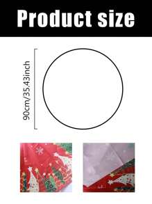 圣诞树裙，雪花图案的布艺圣诞树裙，圆形红金色圣诞树装饰，家居装饰背景的圣诞树裙，圣诞节节日装饰，圣诞松树设计元素，适合圣诞节家居装饰，圣诞树装饰 - 彩色 - 查看 12