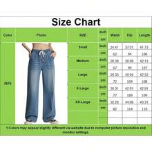 SperLucky Jeans, Straight Leg, Loose Wide Leg Denim Pantshalloween - 洗 - 查看 7
