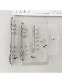 A5/A6/A7 Clear Binder Cover, 6 Holes Loose Leaf PVC Notebook Case, DIY Journal Diary Book,For School Supplies,Back To School