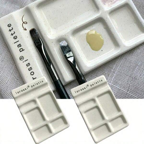 1PC Square Nail Art Palette False Nail Tips Mixing Color Drawing Pallet Gel Polish Display Shelf Manicure Tool Nail Pen Brush Holder Nail Studio Rhinestone Bead Storage Palette