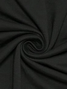 Camiseta de manga corta y cuello redondo de verano con estampado simple para hombres Manfinity Dauomo, camisetas estampadas con características de cultura callejera - Negro - Ver 3