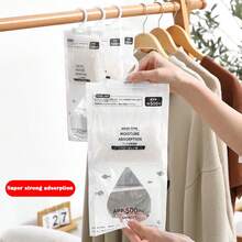 10PCS Suspended Moisture Absorbing Bag, Moisture Absorbing And Mold Proof Dehumidification Bag, 10PCS/35.27 Oz Desiccant, Mold Proof Suitable For Cabinets And Wardrobes - Reusable Dehumidification Bag Suitable For Dormitory Dehumidification, Daily Necessities - White - View 9