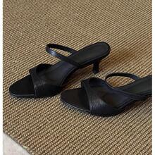 Women Heeled Sandals - 黑色 - 查看 3