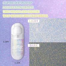 Body Glitter Gel Rollon Face Glitter For Mermaid Makeup Festival Rave Accessories Holographic Hair Glitter Gel Body Shimmer Halloween Makeup For Rave Party Ocean Glow -It Is Important For Beauties - Ánh sáng đại dương - Xem 3
