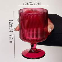 6pcs/4pcs/2pcs/1pc High-Quality Heat-Resistant Glass Cup, Ruby Red Stemware, Suitable For Home Daily Use, Birthday Party, Formal Banquet, KTV, Can Hold Tea, Beverage, Coffee And More