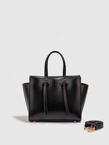 Dedoo 大容量手提包，女士新款时尚翅膀包，多功能单肩斜挎包 - 黑色 - 查看 3