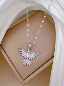 1pc Women's Phoenix Pendant Necklace, 316L Stainless Steel Necklace, Fashion Jewelry Gift - Phoenix Necklace - View 3