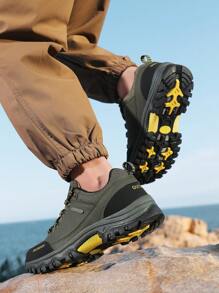 2025 New Brand Couples Outdoor Leather Hiking Shoes, Men & Women's Mountain Sports Shoes, Trekking Camping Hiking Climbing Thick Sole Boots