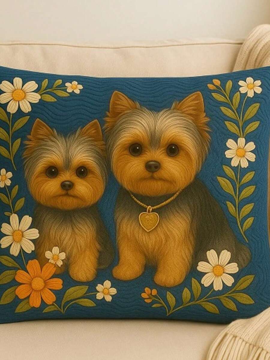 Decorative Oxford Cushion Cover Embroidered Rustic Boho Living Room Bedroom 45x45 Animals Living Room Bedroom Style - 約克 - 查看 1