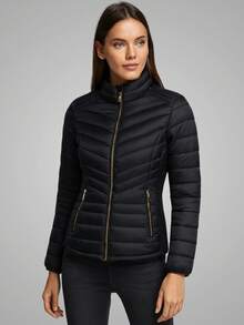 HPC POLO Chamarra Básica para Mujer Manga Larga – Cazadora Ligera, Cómoda y Casual, Perfecta para Uso Diario, Estilo Versátil y Combinaciones Informales