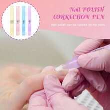 8pcs Nail Polish Remover Pen Gel Nail Polish Corrector Pen Polish Cuticle Nail Edge Cleaning Pen With Cotton Tip For Nail DIY Design Nail Polish Clean Up Tool -It Is Important For Beauties - As Pic - View 4