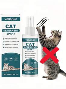 1瓶/2瓶装猫咪驱避喷雾，家具防抓喷雾，猫咪威慑喷雾。适用于室内外家具，防止猫咪抓挠、挖掘和啃咬。- 猫咪驱避喷雾，驱赶猫咪 - 家具防抓喷雾 - 彩色 - 查看 2