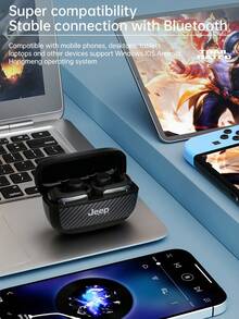 Jeep EC020 TWS 耳机 AI 实时翻译无线耳机 HiFi 音质 高清通话 夹式耳塞带麦克风 - 均碼 - 查看 9