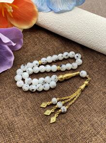 1pc 33pcs Glass Bead Classic Steady Bracelet, Suitable For Men's Daily Wear