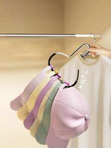 不锈钢圆形衣架，防滑悬挂式收纳架，创意圆形衣钩，可用于收纳帽子、吊带、领带、围巾、内衣等，适用于衣柜收纳 - 彩色 - 查看 6