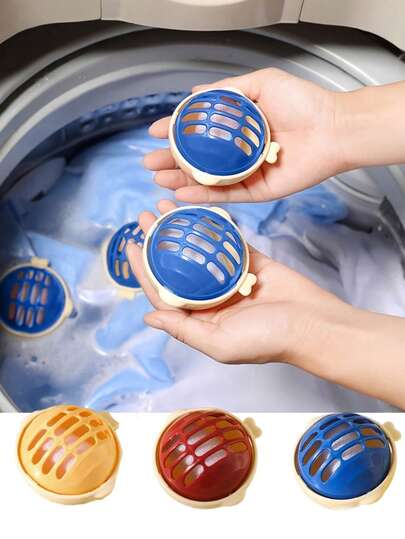 2pcs Reusable Laundry Ball, Reusable Hair Catcher, Effective Pet Hair And Lint Remover, Floating Hair Remover Net, Clothing Anti-Entanglement Adsorption Hair Remover Ball, Reusable Hair Catcher Laundry Ball, For Washing Machines, Dryers, Clothes, Bedding, Will Not Damage Your Clothes 1pc
