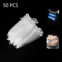 Estante de filtro de fregadero, colador de fregadero plegable para cocina, soporte para bolsa de malla, estante de red para basura, bolsa de malla desechable antiobstrucción - solo bolsa de 50 piezas - Ver 11