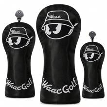 有趣的高尔夫保护套、高尔夫配件和防尘耐用材料为高尔夫球杆提供最佳保护 - 黑色 - 查看 1