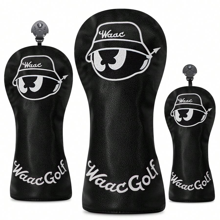 有趣的高尔夫保护套、高尔夫配件和防尘耐用材料为高尔夫球杆提供最佳保护 - 黑色 - 查看 1