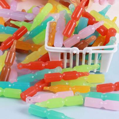 5pcs Mini Crushed Ice Resin Accessories, Cream Glue Handmade Hair Accessories DIY Jewelry Materials, Random Style Earrings Pendant For Dollhouse